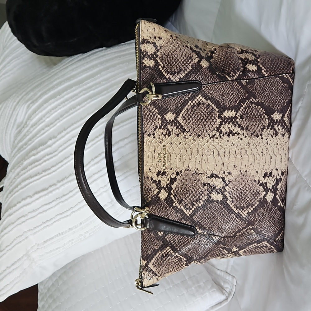 Coach Ava Python Tote